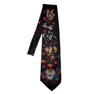 Looney Tunes Mania Men's Necktie Vintage Valentine's All Silk Tie Taz Tweety